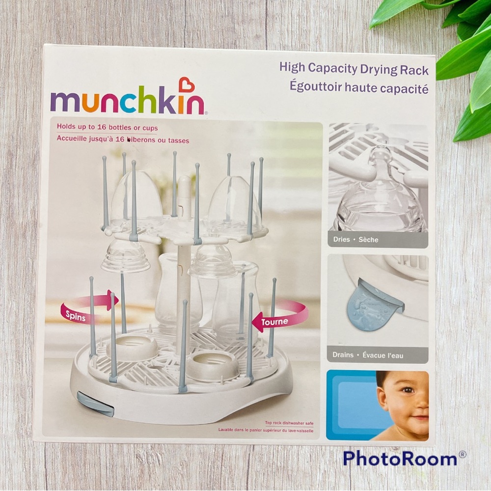 Munchkin® High Capacity Drying Rack for Baby Bottles and Accessories, White